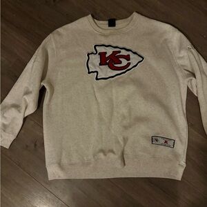 Kansas City Chiefs Women’s Sweatshirt | NFL | Cream Oatmeal | Size XL